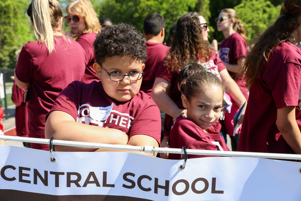 students posing at special olympics