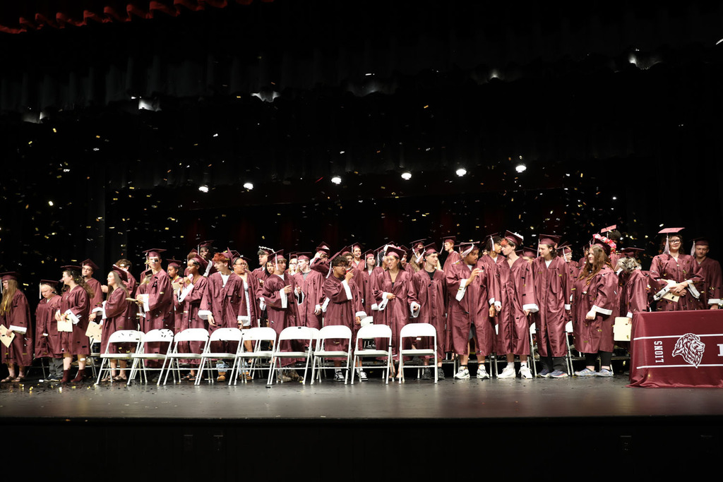 seniors on stage