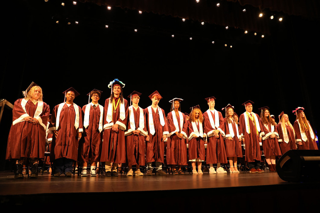 seniors on stage