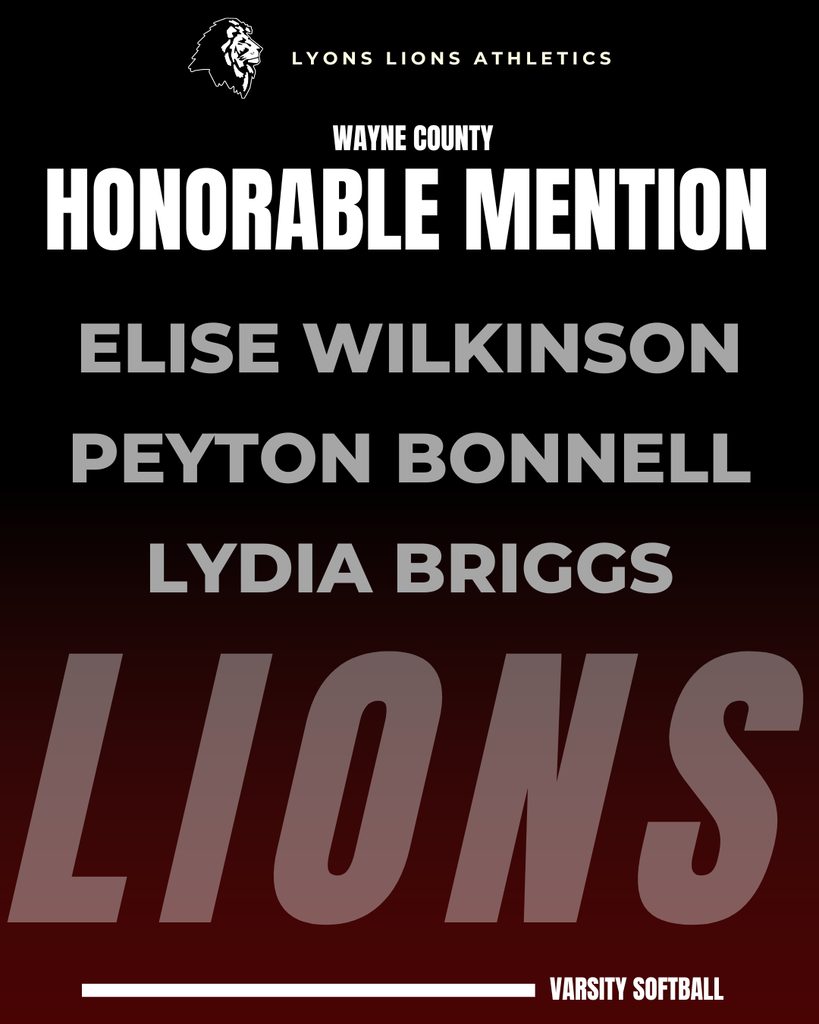 Honorable mention softball award