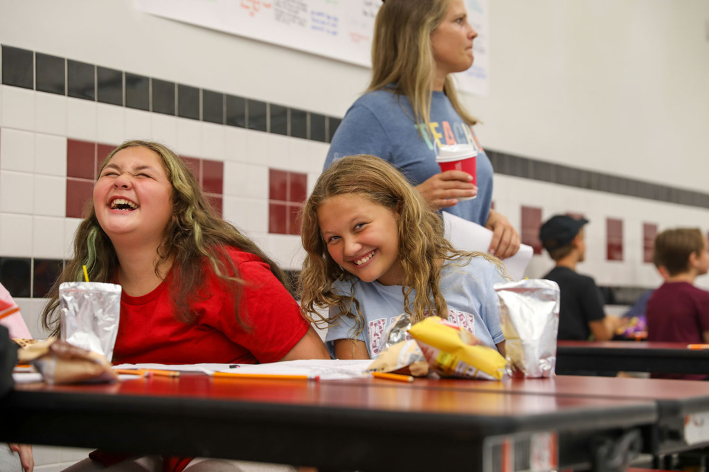 6th grader in the cafeteria