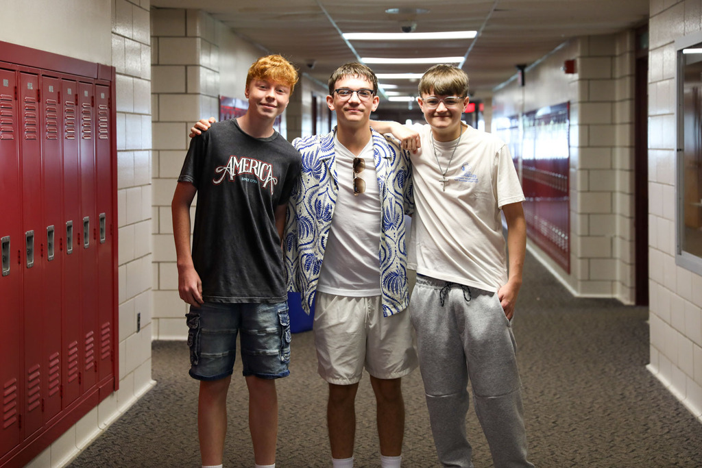boys in hallway