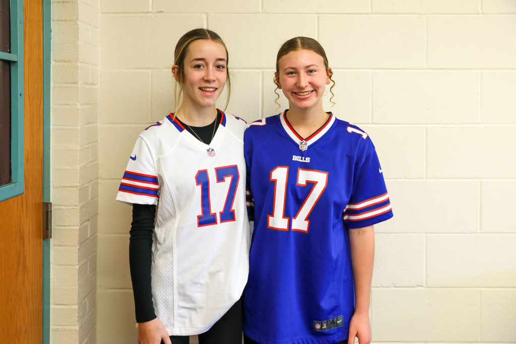 Students in jerseys