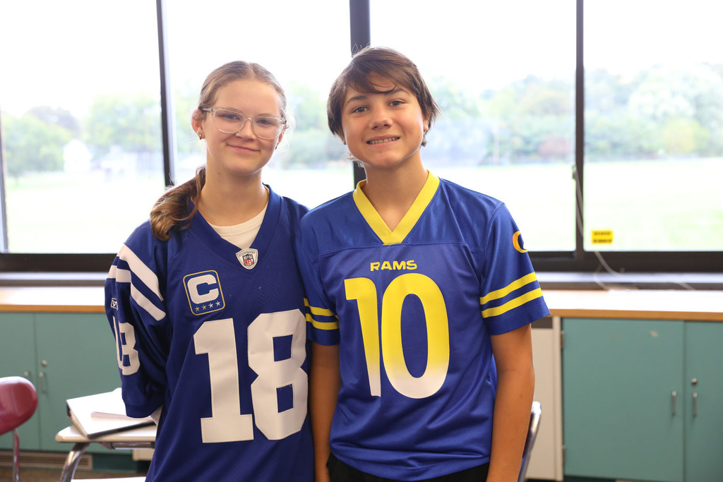 students in Jerseys in class