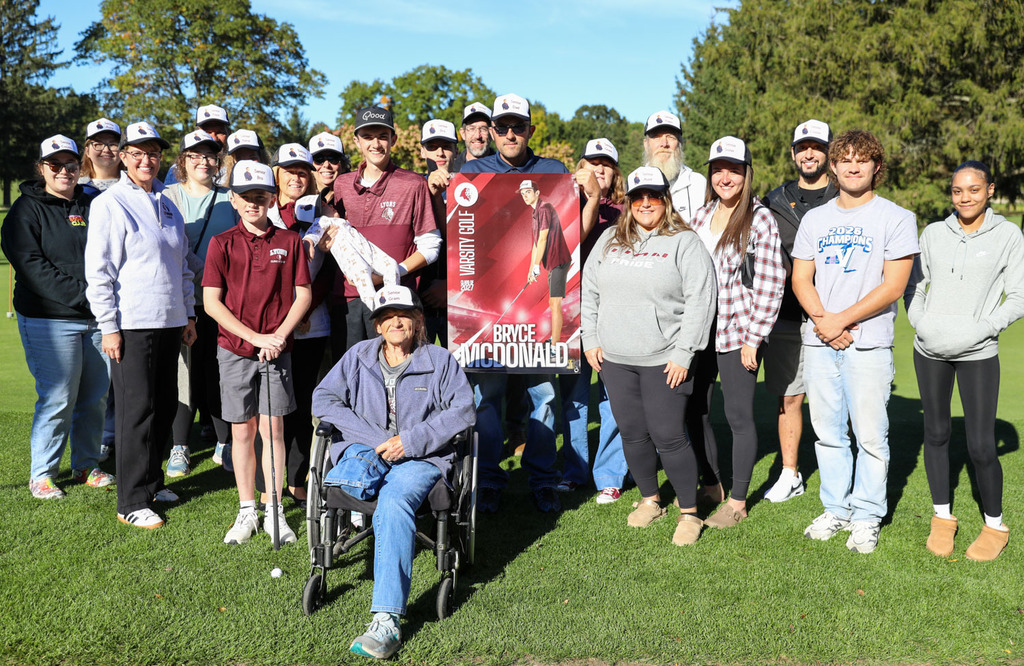 McDonald Family on the golf course with his family