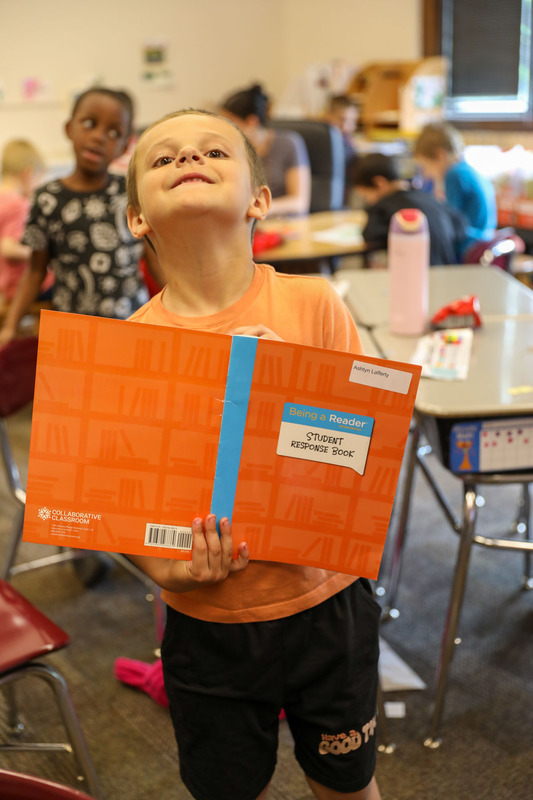 student with book