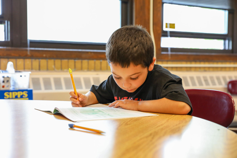 student working