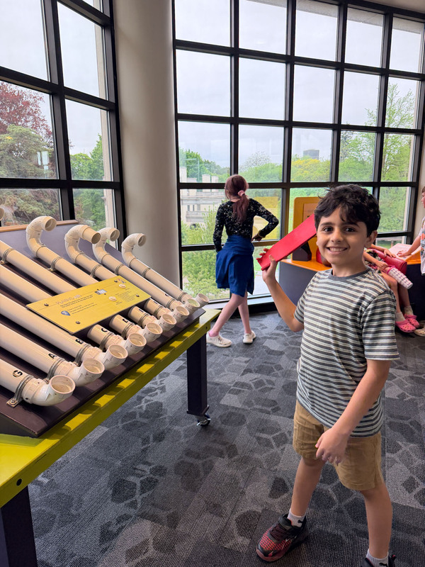 student at museum