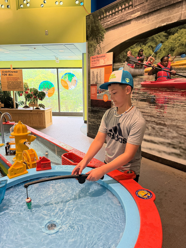 student at museum