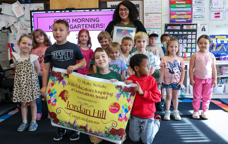 J.HIll with Kindergarten class