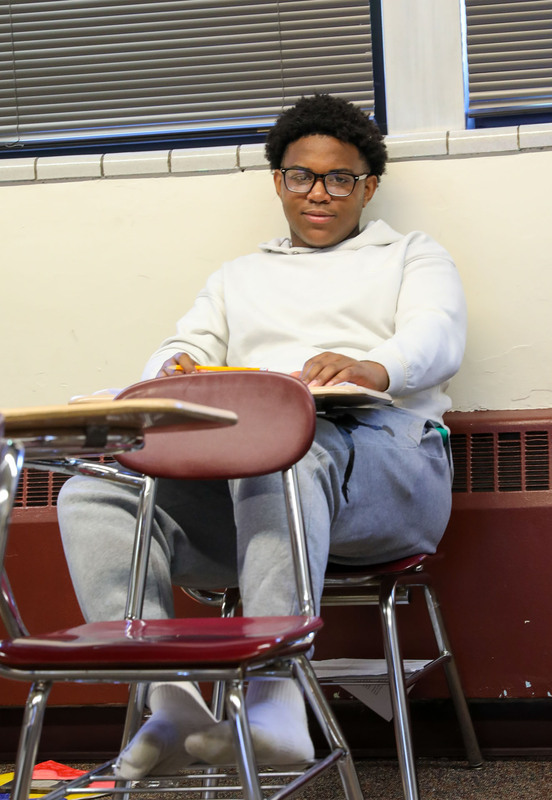 student in class