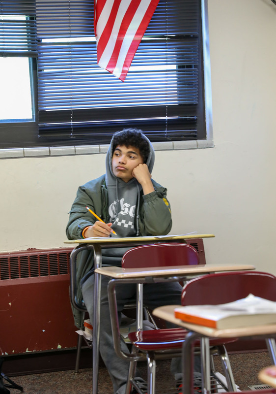 student learning english
