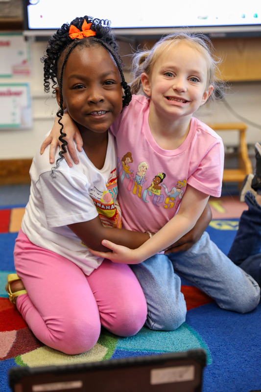 students posing together