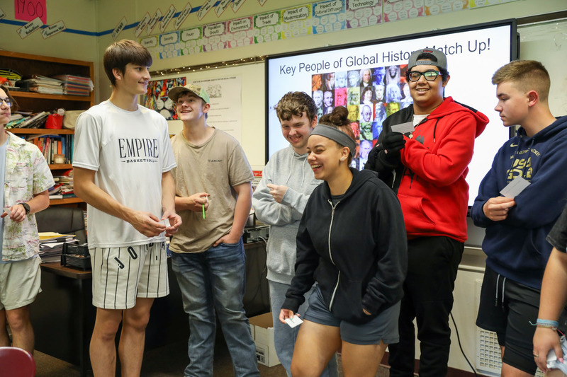 students laughing