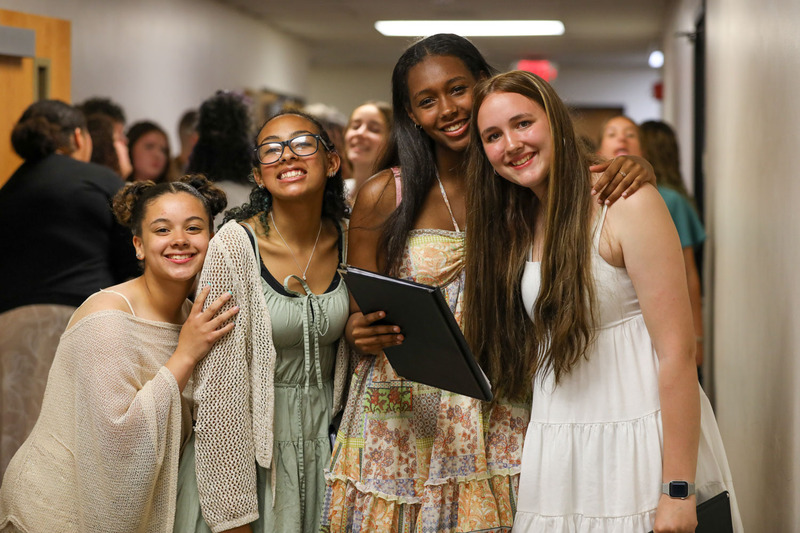 students posing