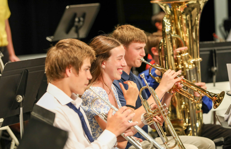 band student smiling