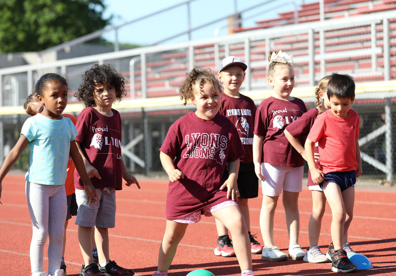 students on the track