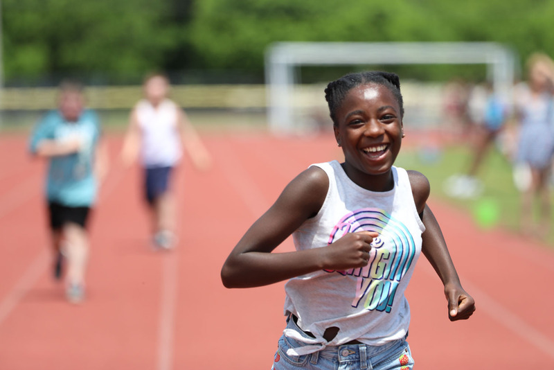 student running