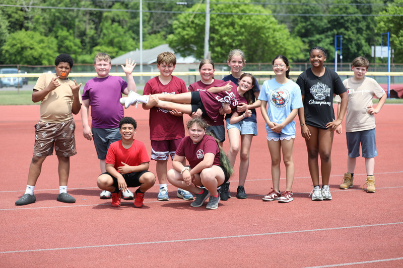 students at field days