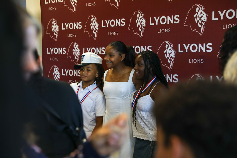 students posing