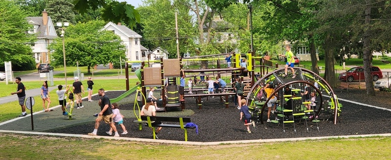 afterschool program playing on playground