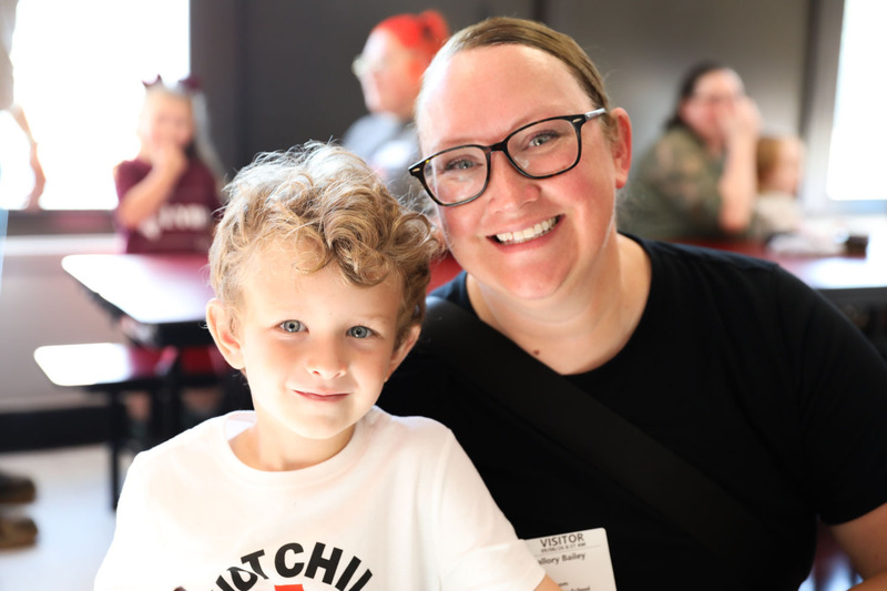 parent with student