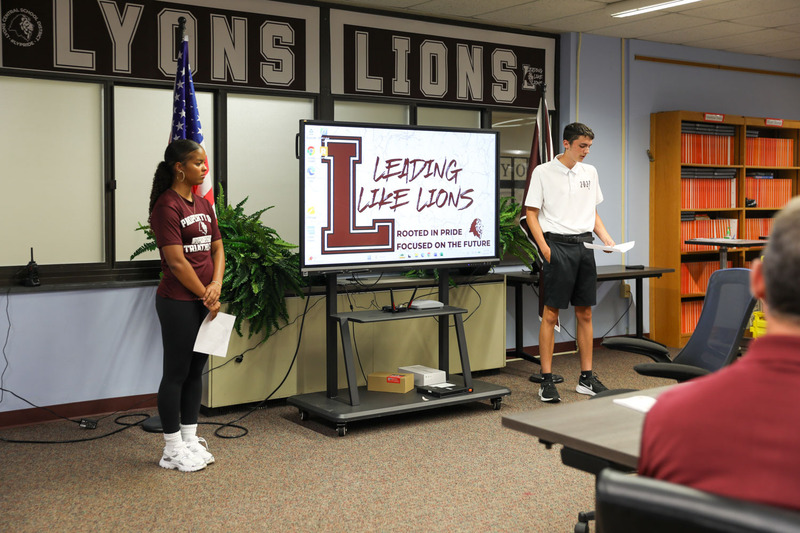 Student Board representatives presenting