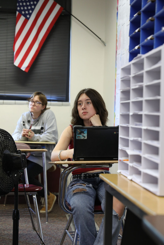 senior paying attention