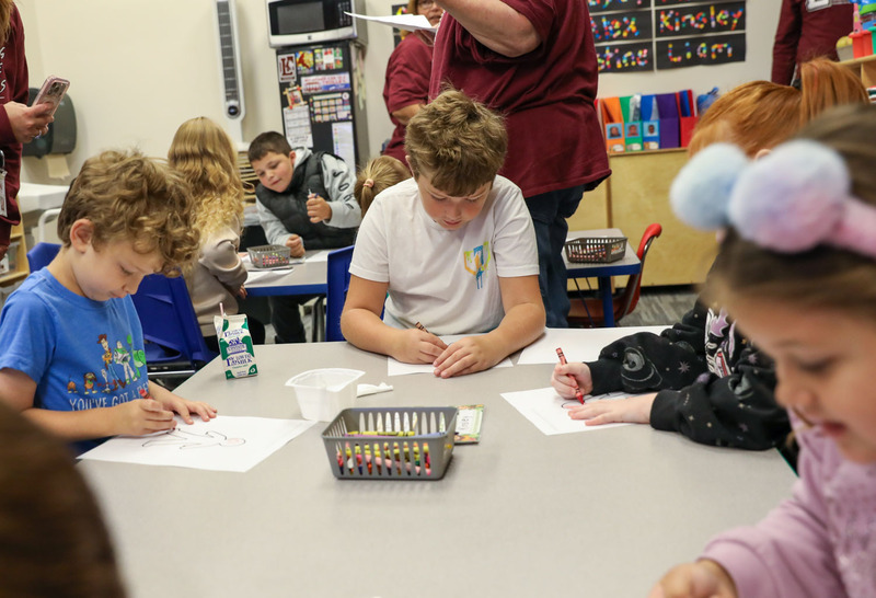 students working