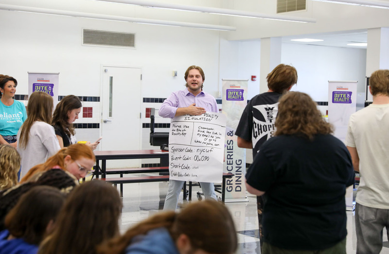 teacher explaining project