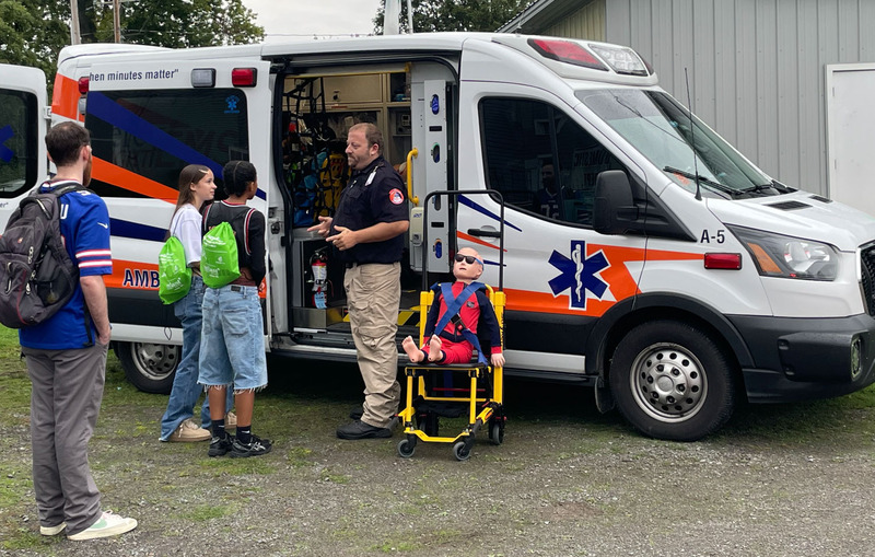 students engaging with emt