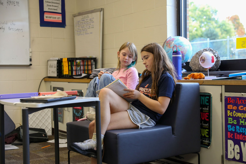students working together on notes