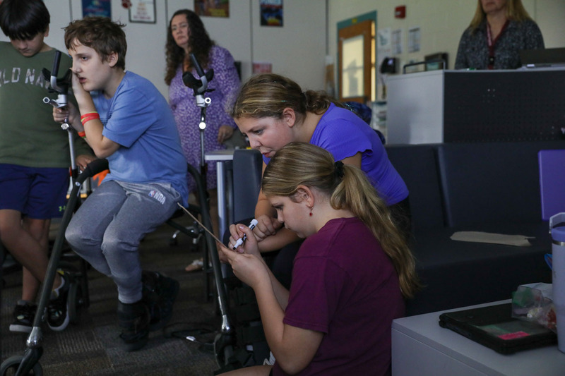 students taking notes