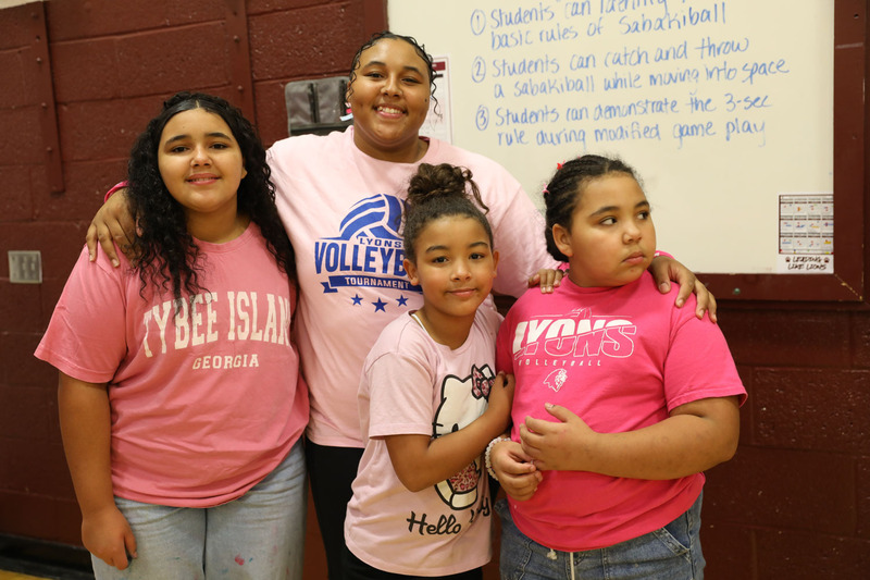 picture of volleyball with youth