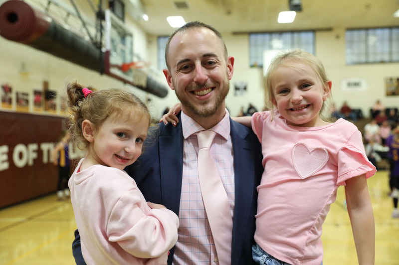 principal with kids