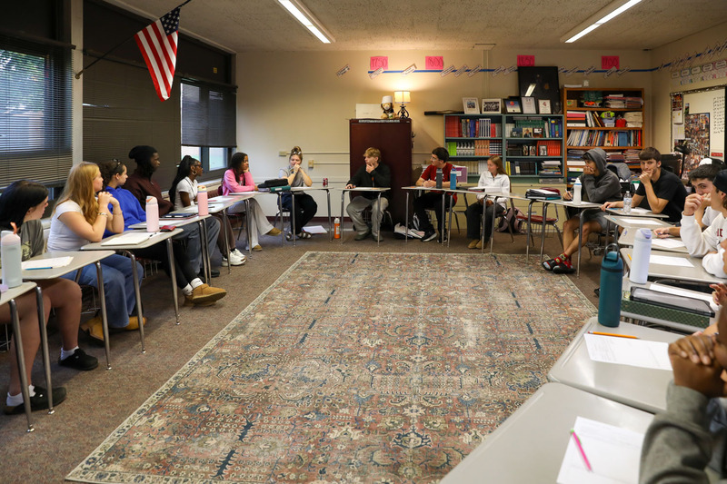 classroom roundtable setup