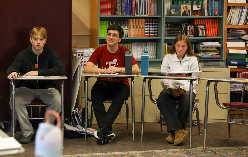 students listening