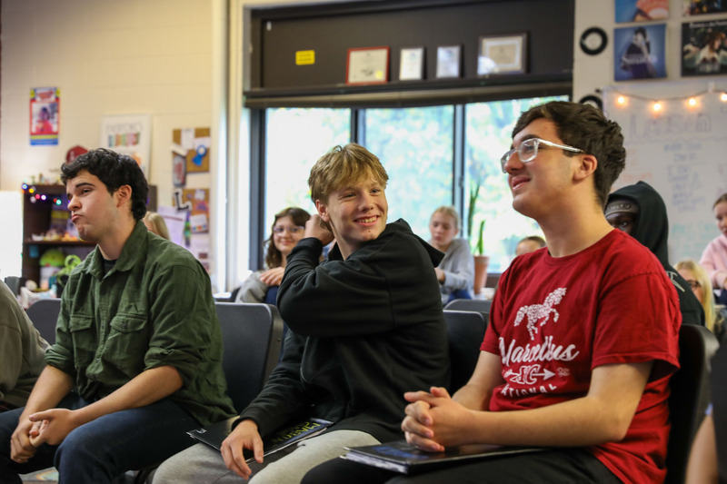 student laughing