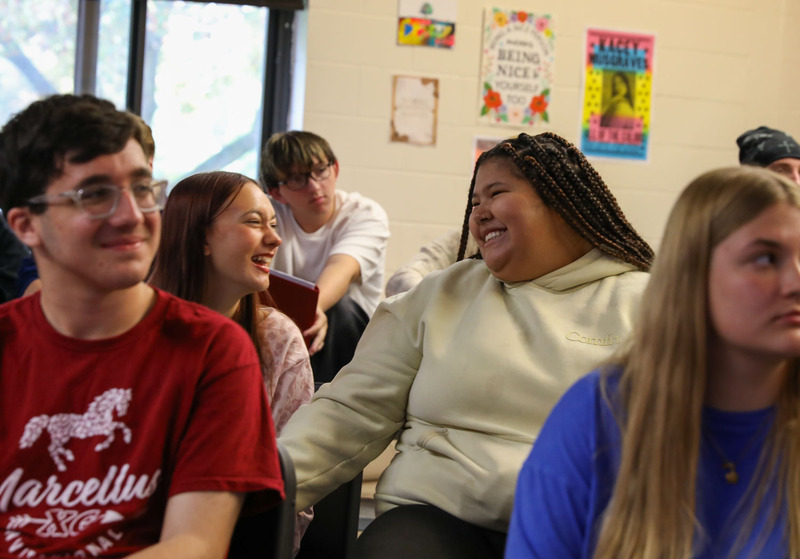 students laughing