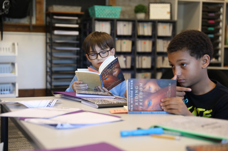 reading and collaborating at book club
