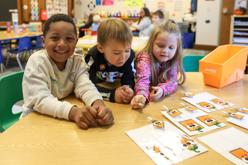 3 students at center time