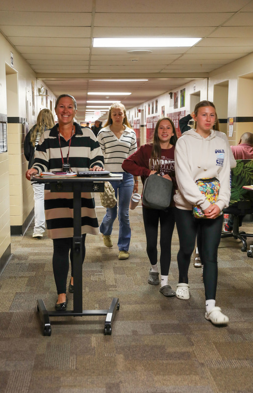 principal helping get students to class