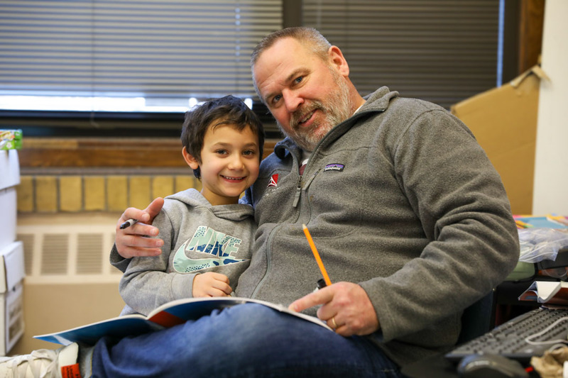 student with teacher