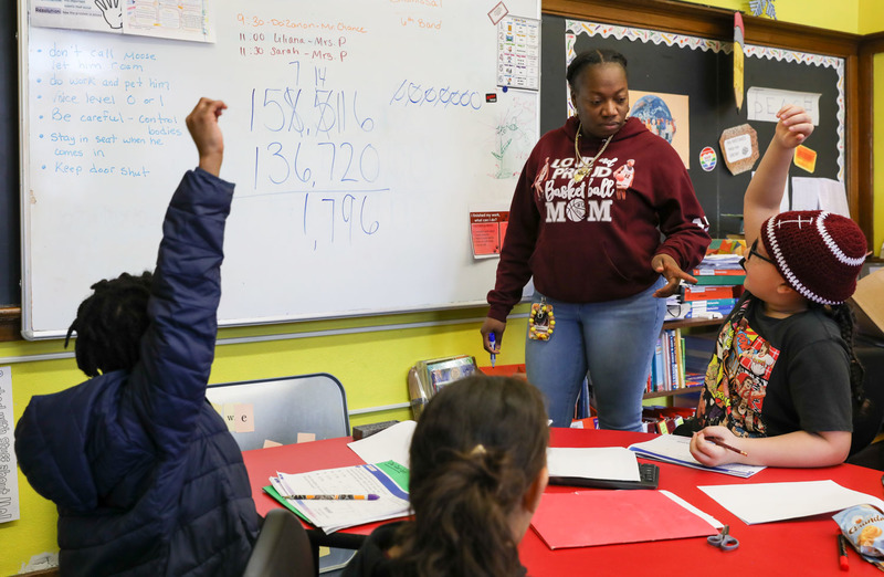 Ms. Jessica teaching math