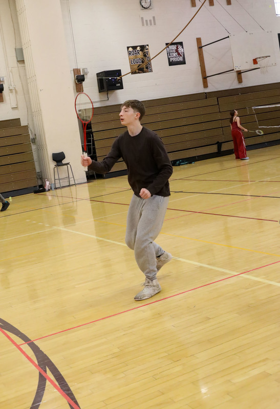 student playing in pe