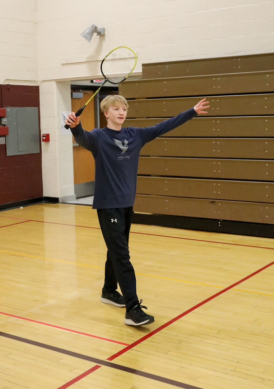 student celebrating in PE