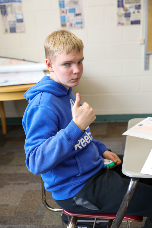 student posing in histtory