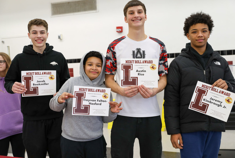 students enjoying ice cream in line