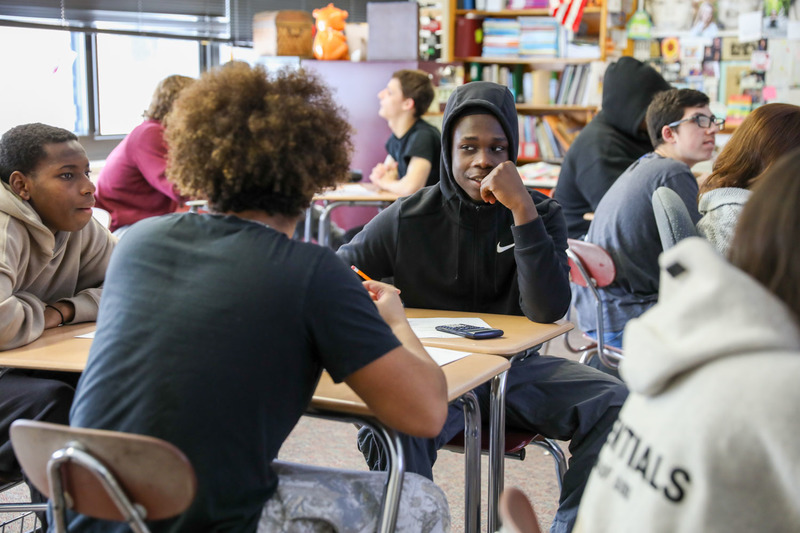 student learning math