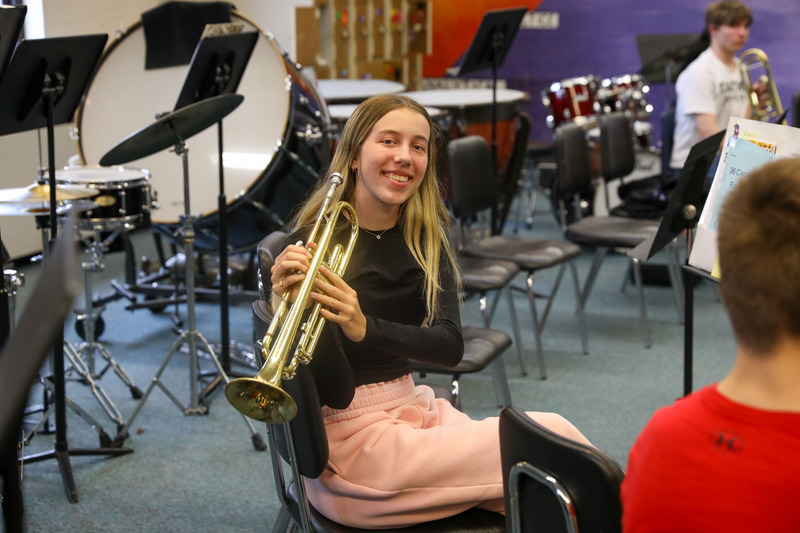 High school band practice